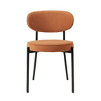 Dusklia - Mia Set of 2 Dining Chairs - Matte Velvet - Burnt Orange