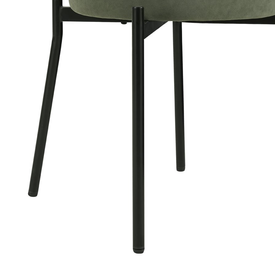 Dusklia - Mia Set of 2 Dining Chairs - Matte Velvet - Sage Green