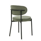Dusklia - Mia Set of 2 Dining Chairs - Matte Velvet - Sage Green