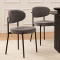 Dusklia - Mia Set of 2 Dining Chairs - Matte Velvet - Taupe
