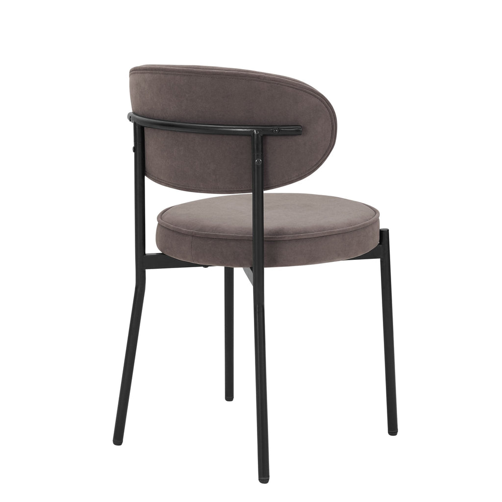 Dusklia - Mia Set of 2 Dining Chairs - Matte Velvet - Taupe