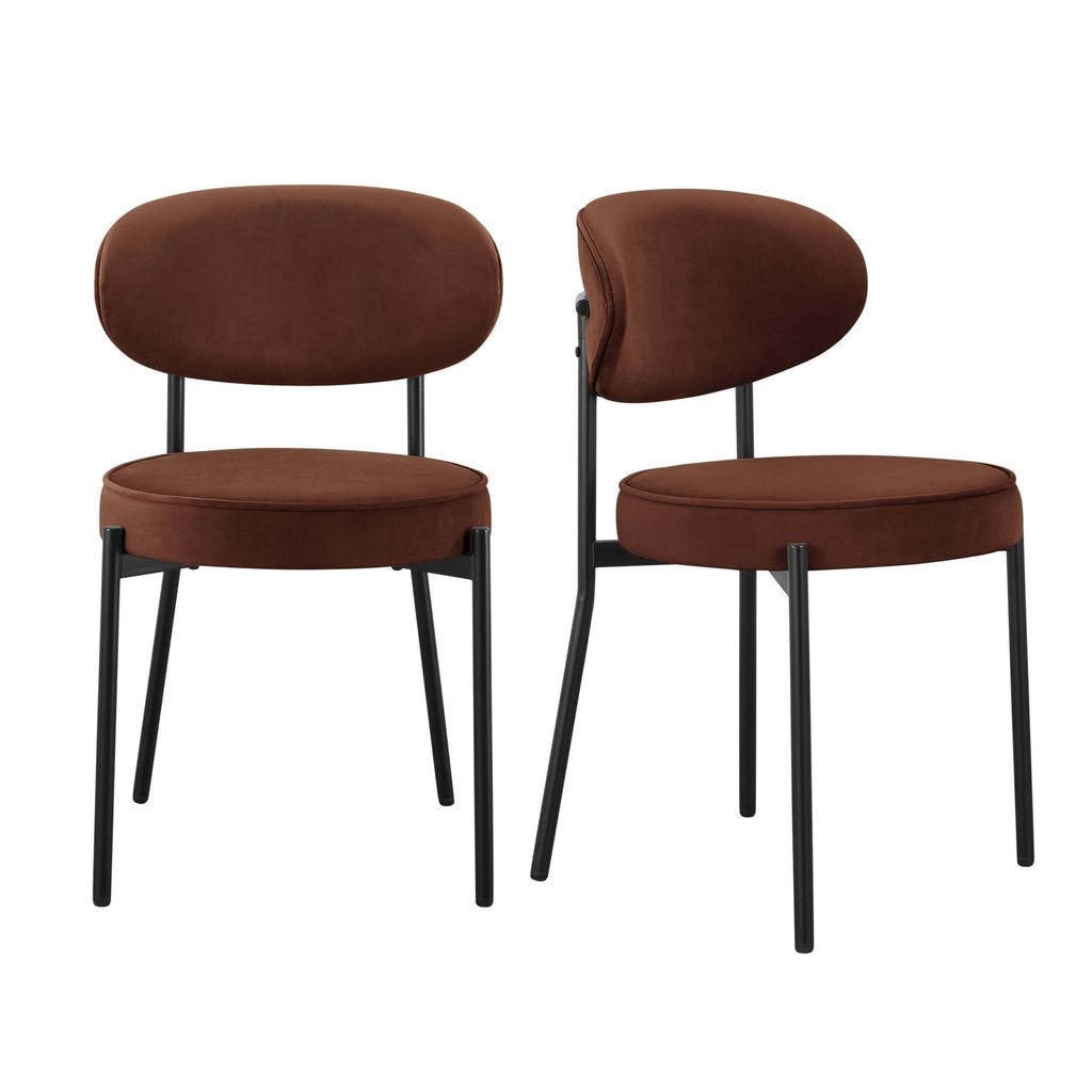 Dusklia - Mia Set of 2 Dining Chairs - Terracotta