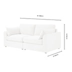 Dusklia - Miami 2 Seater Sofa - Chenille Oatmeal