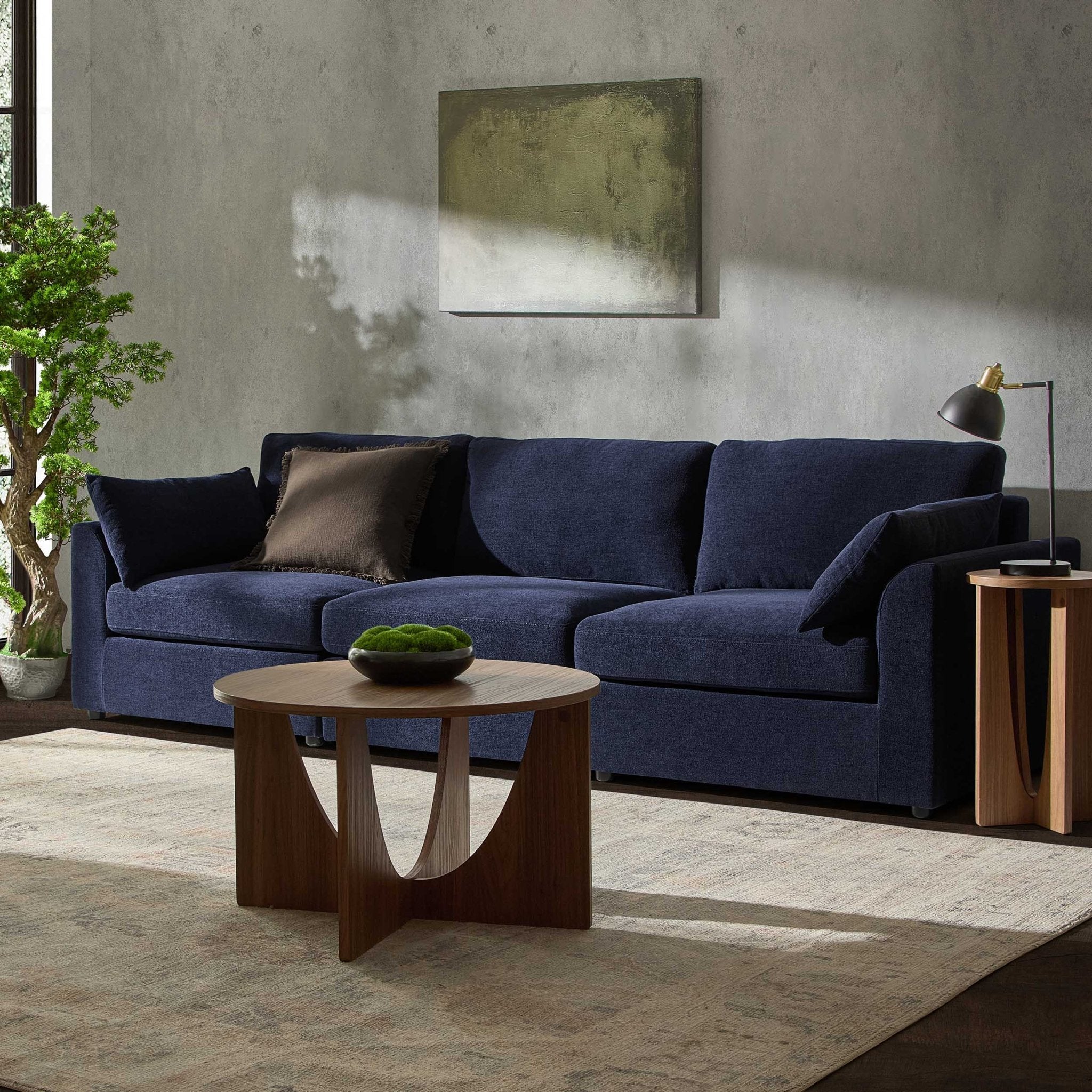 Dusklia - Miami 3 Seater Sofa - Chenille Navy