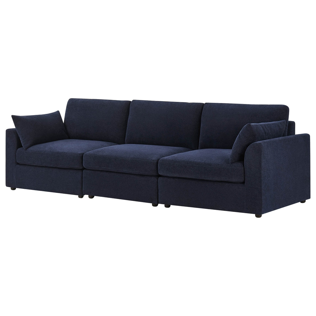 Dusklia - Miami 3 Seater Sofa - Chenille Navy