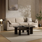 Dusklia - Miami 3 Seater Sofa - Chenille Oatmeal