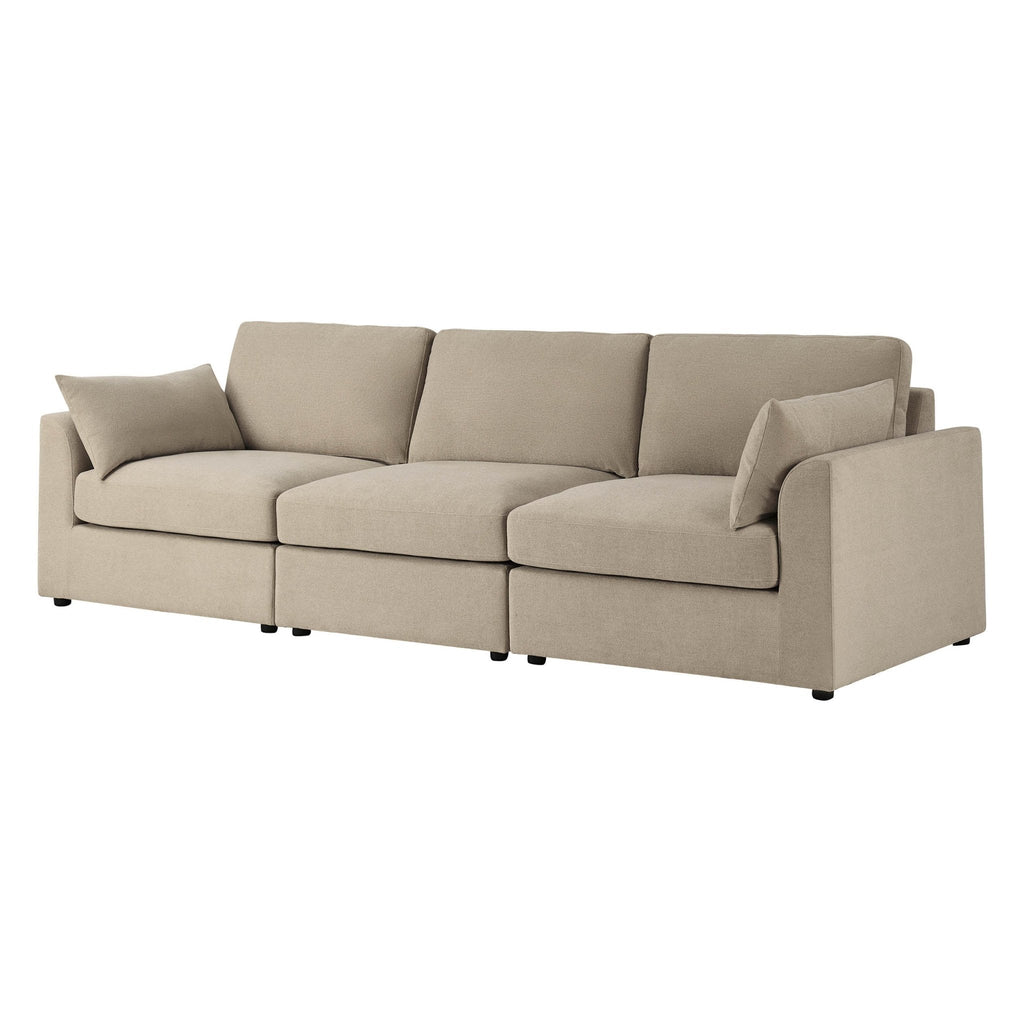 Dusklia - Miami 3 Seater Sofa - Chenille Oatmeal