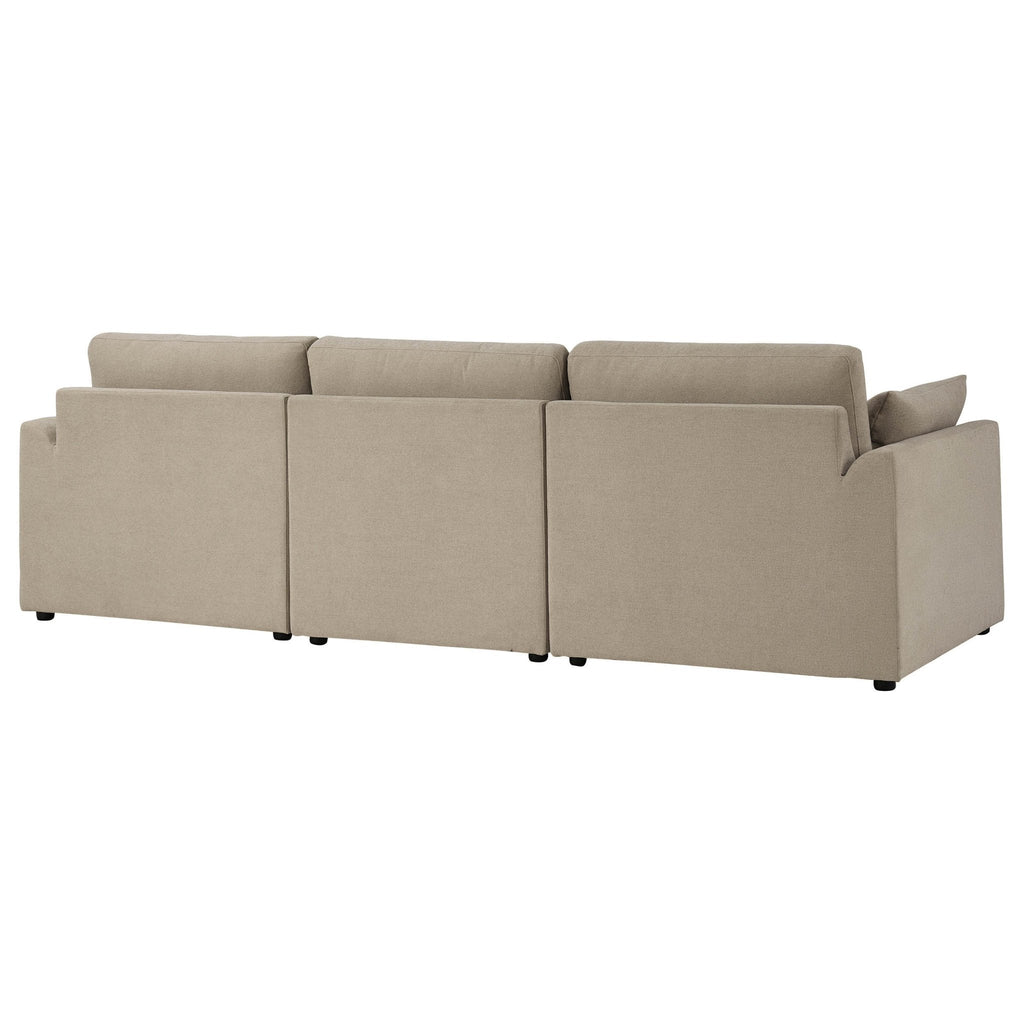 Dusklia - Miami 3 Seater Sofa - Chenille Oatmeal