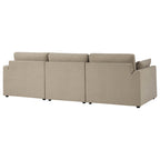 Dusklia - Miami 3 Seater Sofa - Chenille Oatmeal