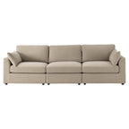 Dusklia - Miami 3 Seater Sofa - Chenille Oatmeal