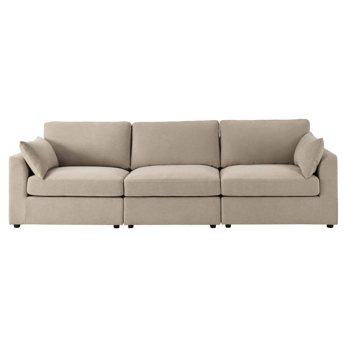 Dusklia - Miami 3 Seater Sofa - Chenille Oatmeal