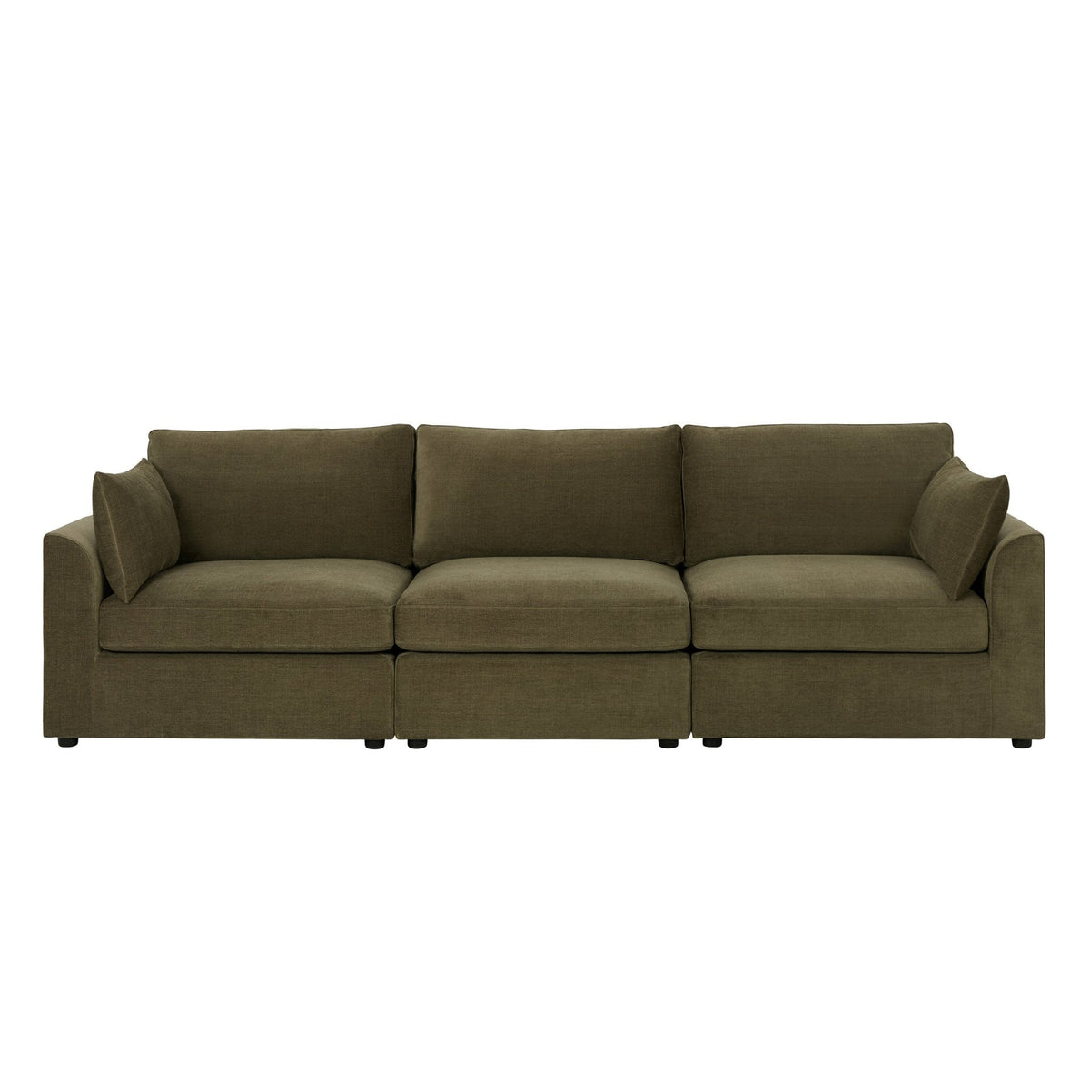 Dusklia - Miami 3 Seater Sofa - Chenille Olive