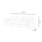 Dusklia - Miami 3 Seater Sofa - Chenille Navy