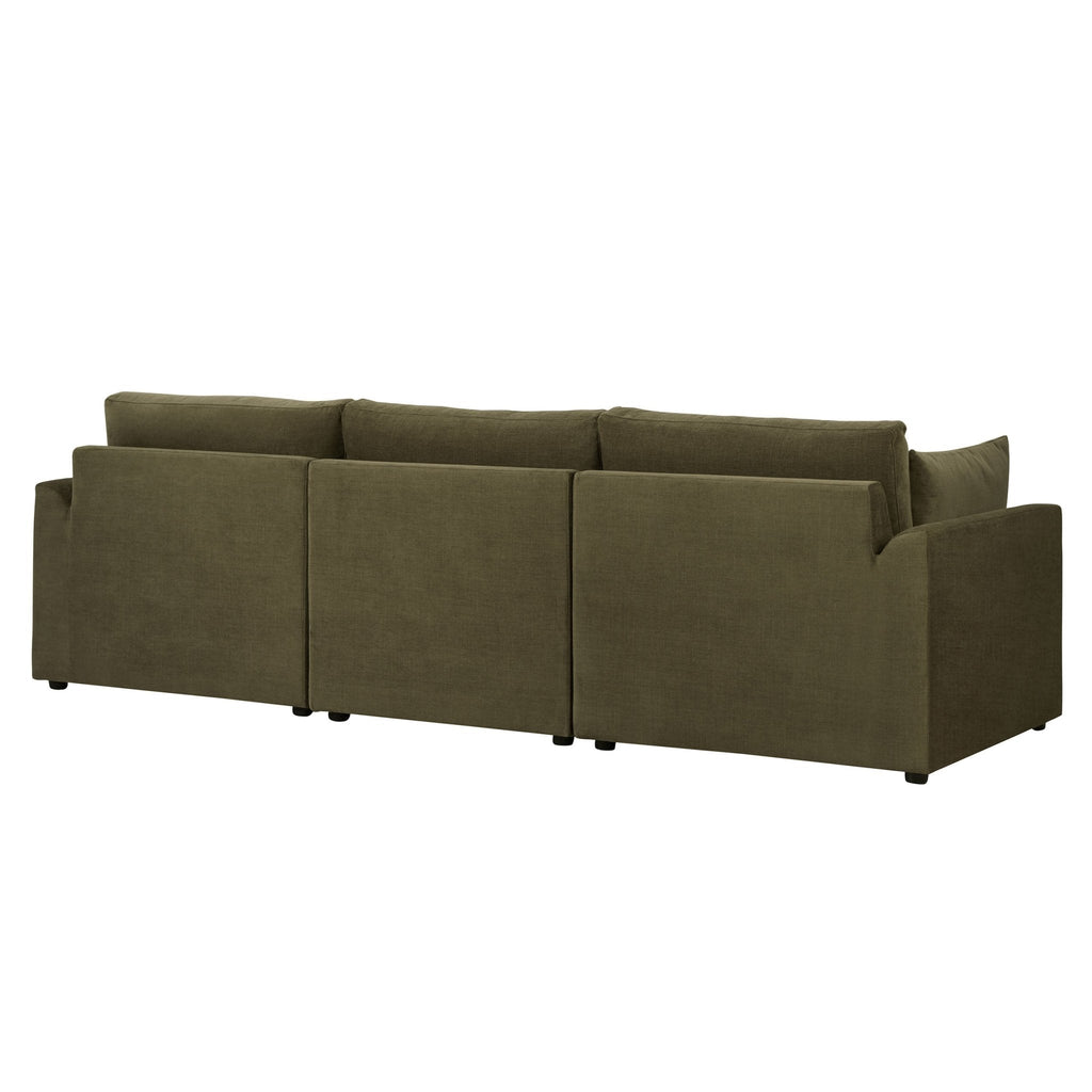 Dusklia - Miami 3 Seater Sofa - Chenille Olive