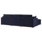 Dusklia - Miami Left Hand Chaise Sofa - Chenille Navy