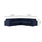 Dusklia - Miami Left Hand Corner Sofa - Chenille Navy