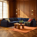 Dusklia - Miami Left Hand Corner Sofa - Chenille Navy