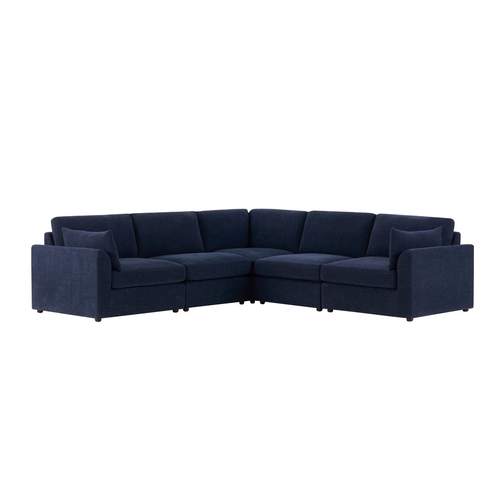 Dusklia - Miami Left Hand Corner Sofa - Chenille Navy