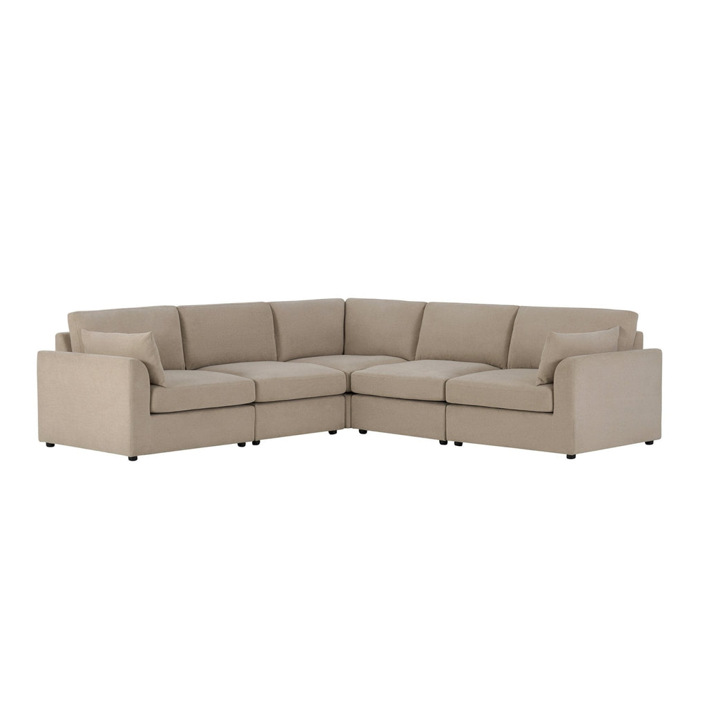Dusklia - Miami Left Hand Corner Sofa - Chenille Oatmeal