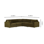 Dusklia - Miami Left Hand Corner Sofa - Chenille Olive