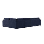Dusklia - Miami Left Hand Large L-Shape Sofa - Chenille Navy