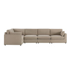 Dusklia - Miami Left Hand Large L-Shape Sofa - Chenille Oatmeal