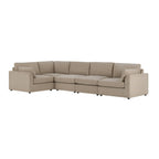 Dusklia - Miami Left Hand Large L-Shape Sofa - Chenille Oatmeal