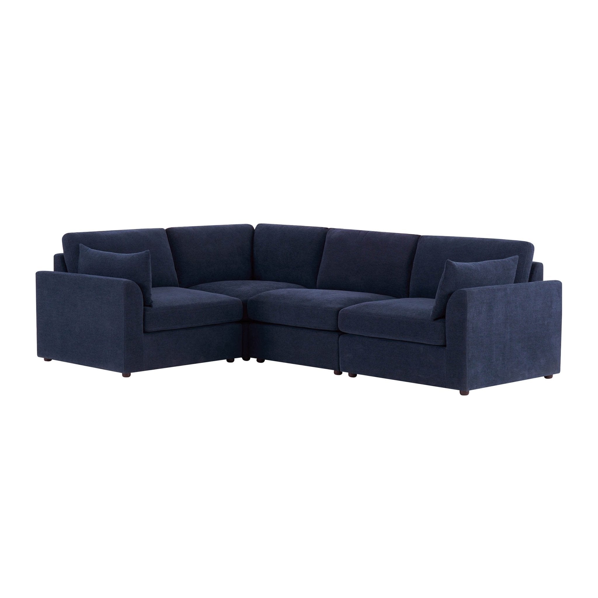 Dusklia - Miami Left Hand Small L-Shape Sofa - Chenille Navy