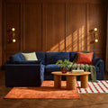 Dusklia - Miami Left Hand Small L-Shape Sofa - Chenille Navy