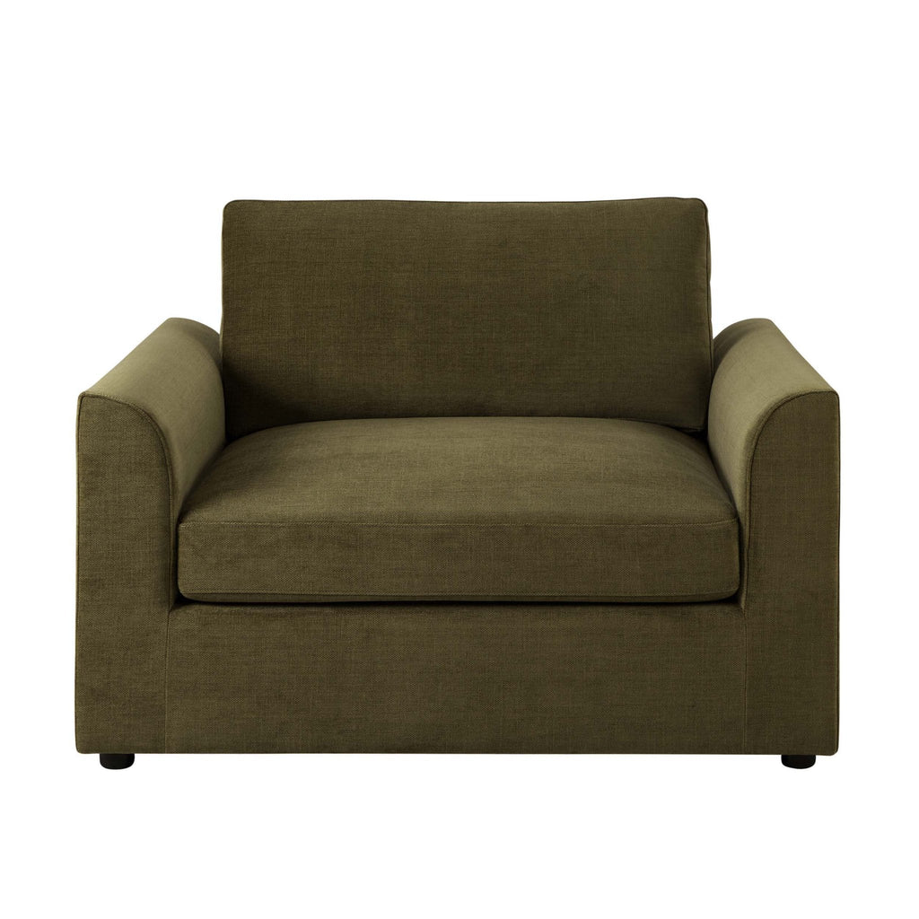 Dusklia - Miami Loveseat - Chenille Olive