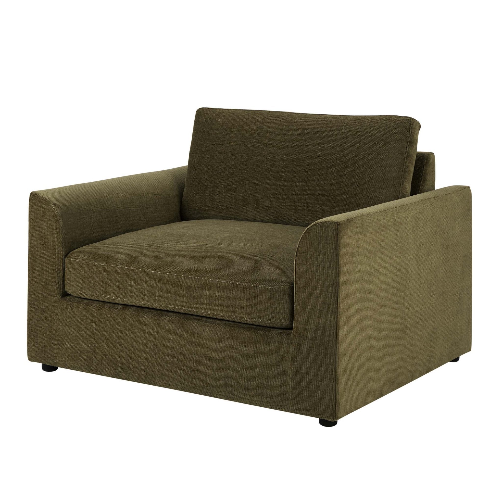 Dusklia - Miami Loveseat - Chenille Olive