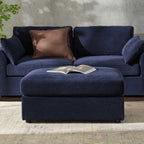 Dusklia - Miami Pouffe - Chenille Navy