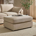 Dusklia - Miami Pouffe - Chenille Oatmeal
