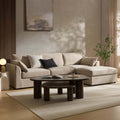Dusklia - Miami Right Hand Chaise Sofa - Chenille Oatmeal