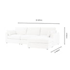 Dusklia - Miami Right Hand Chaise Sofa - Chenille Oatmeal