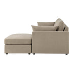Dusklia - Miami Right Hand Chaise Sofa - Chenille Oatmeal