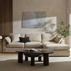 Dusklia - Miami Right Hand Chaise Sofa - Chenille Oatmeal