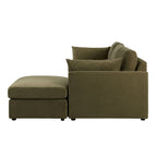 Dusklia - Miami Right Hand Chaise Sofa - Chenille Olive