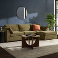 Dusklia - Miami Right Hand Chaise Sofa - Chenille Olive