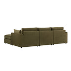 Dusklia - Miami Right Hand Chaise Sofa - Chenille Olive