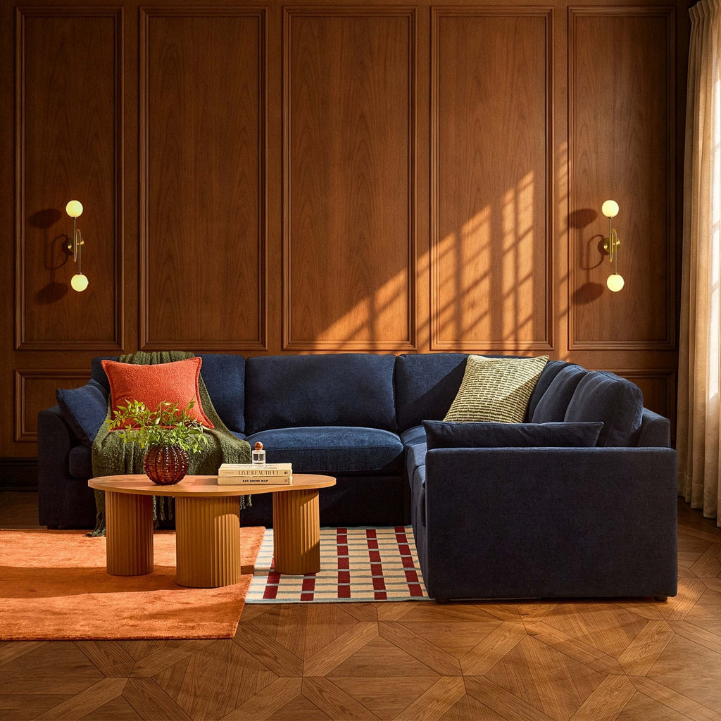 Dusklia - Miami Right Hand Corner Sofa - Chenille Navy