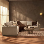 Dusklia - Miami Right Hand Corner Sofa - Chenille Oatmeal