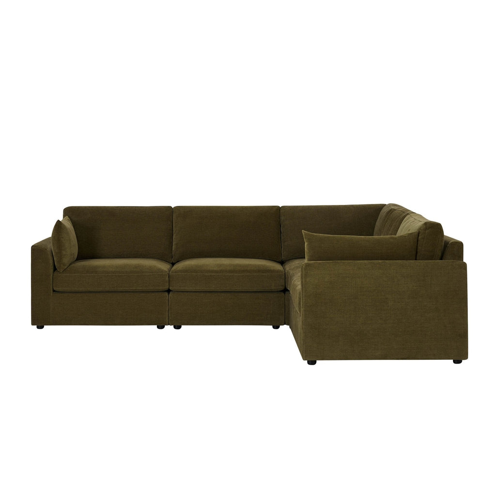 Dusklia - Miami Right Hand Corner Sofa - Chenille Olive