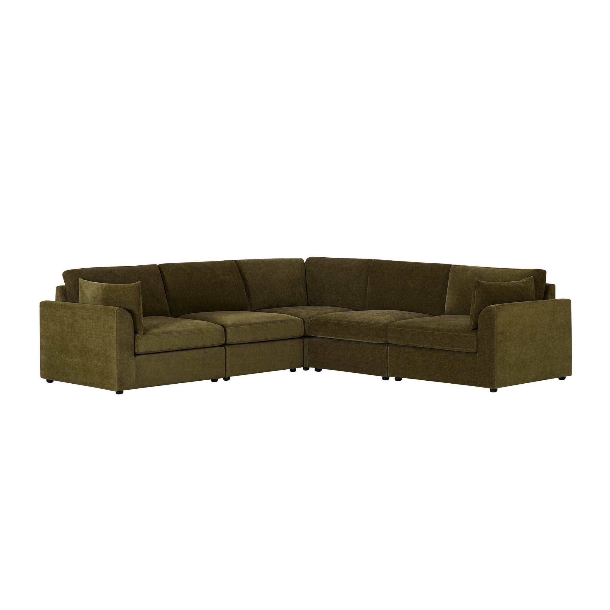 Dusklia - Miami Right Hand Corner Sofa - Chenille Olive