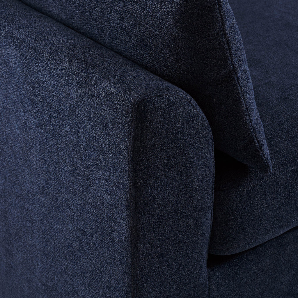 Dusklia - Miami Right Hand Large L-Shape Sofa  - Chenille Navy