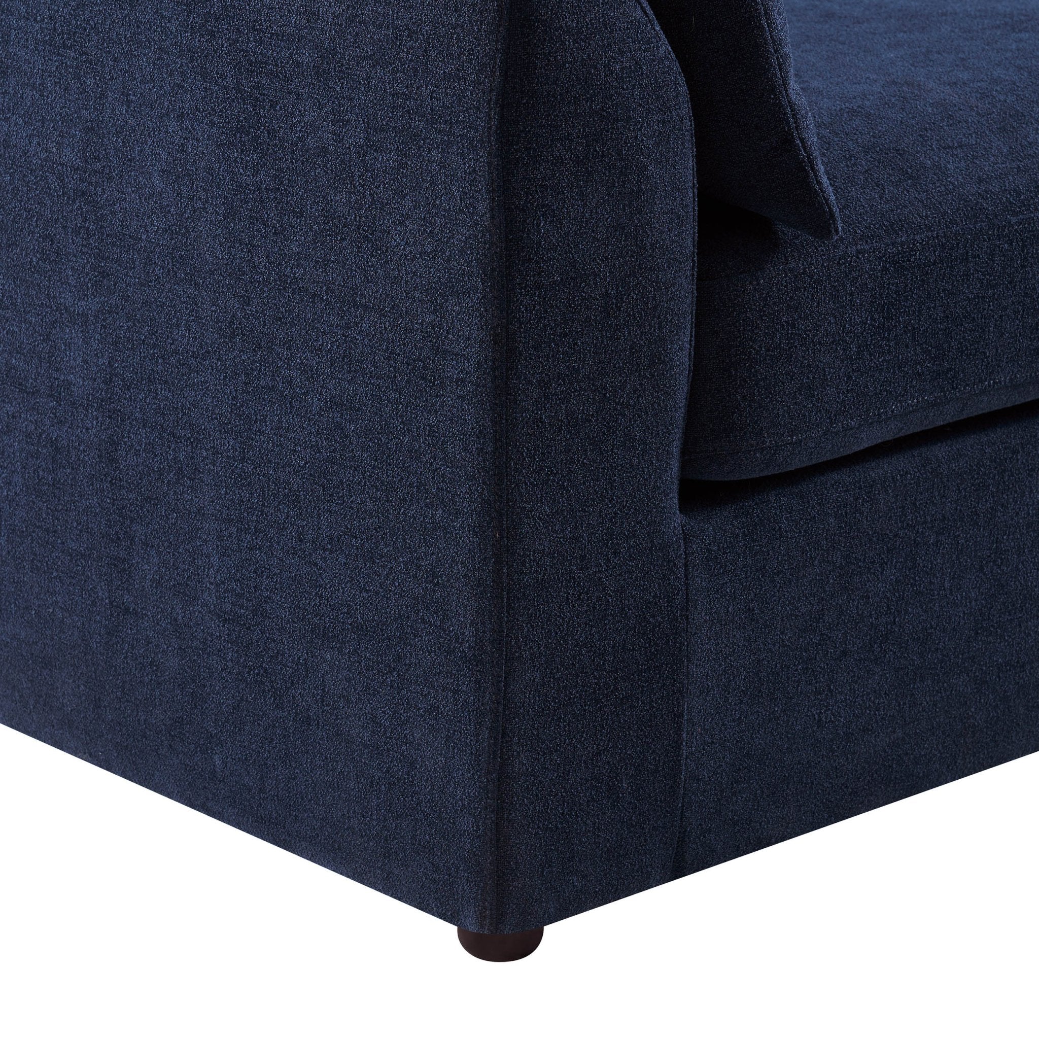 Dusklia - Miami Right Hand Large L-Shape Sofa  - Chenille Navy