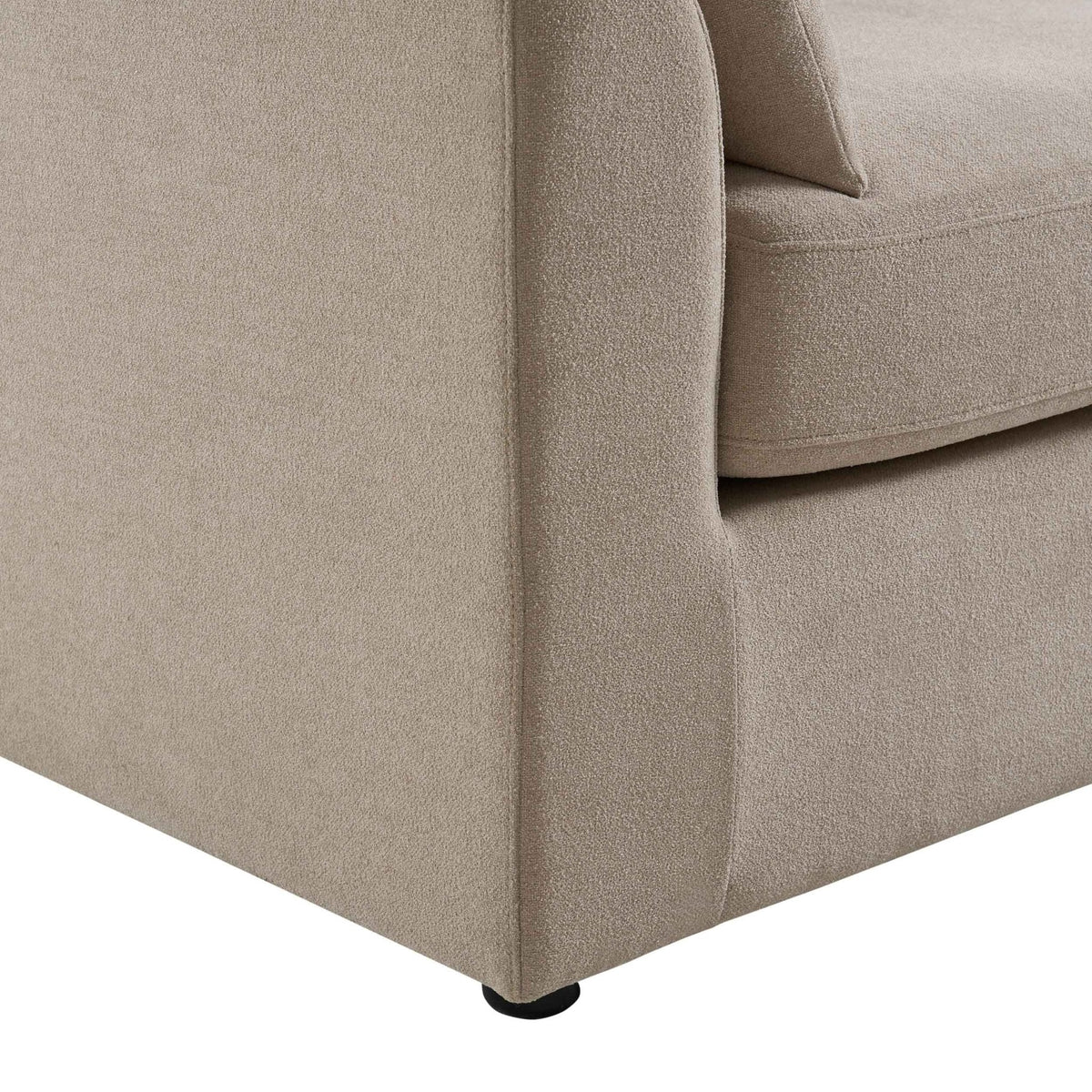 Dusklia - Miami Right Hand Large L-Shape Sofa - Chenille Oatmeal