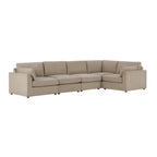 Dusklia - Miami Right Hand Large L-Shape Sofa - Chenille Oatmeal