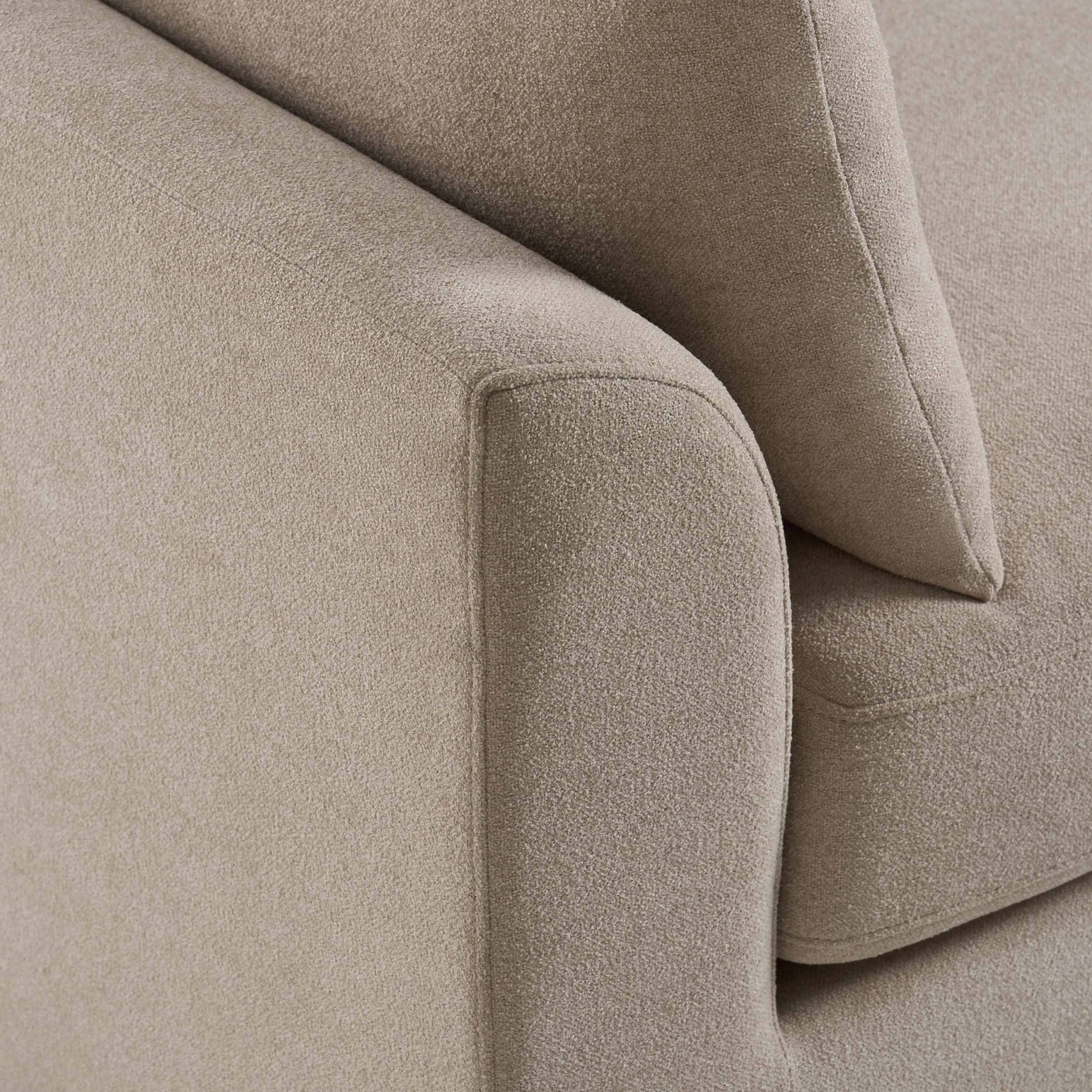 Dusklia - Miami Right Hand Large L-Shape Sofa - Chenille Oatmeal