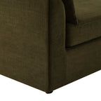 Dusklia - Miami Right Hand Large L-Shape Sofa - Chenille Olive